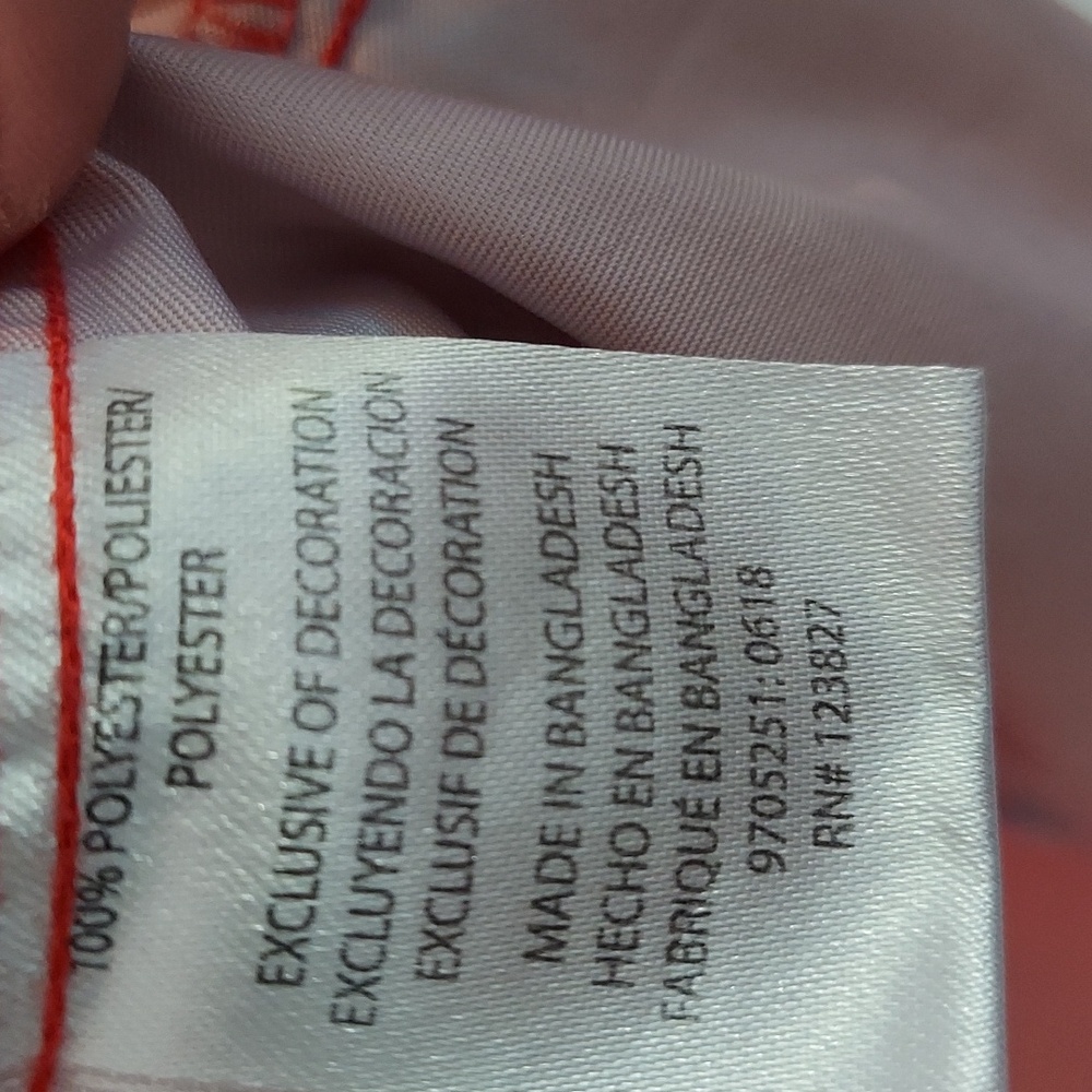 Tenth Ocean Shirt, Size L, Red with Bluebird Pattern, Mesh Backing on Shoulder - Picture 6 of 8